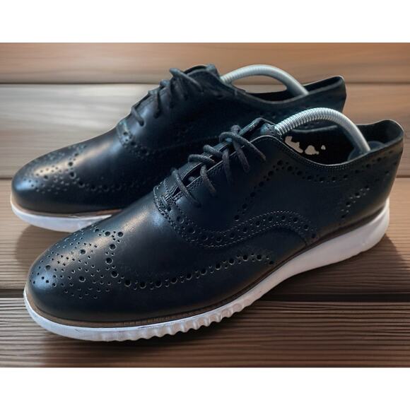 Cole Haan Black Zerogrand Grand 0S Oxford Wingtip Shoes Mens Size 9 Fast Ship main image 8
